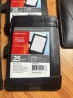 5 X Office Depot Note Card Case Black Faux Leather 5x3 Index Holder 25 Cards New