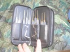 28pcs Pick Set Extractor Lock Unlocking Padlock Key Practice Tool Transparent