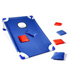 Portable Cornhole Set With 1 Cornhole Game Board And 6 Bean Bags For Yard Toss G