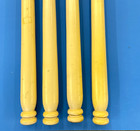 Vtg Table Legs Tapered Turned Wood Farmhouse Painted 26  X 2  Salvaged Set Of 4