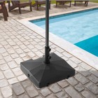 Open Box - 100lb Capacity Fillable Mobile Umbrella Base  20  With Handle 2