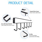 2x 6-hook Cup Holder Hang Kitchen Cabinet Under Shelf Storage Rack Organizer Top