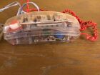 Vintage 1980 s 1990 s Clear See Through Push Button Phone Telephone Clock Lot