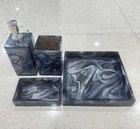Bathroom Accessories Set 4 Pcs - Designer Lotion Soap Dispenser Holder Dispenser