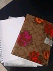 Coach Notebook In Signature Canvas With Jumbo Floral Print Khaki muti     - New