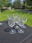 Set 8 Baccarat Crystal France  Nancy Port Wine Glasses 5  1920s