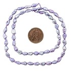 Iridescent Purple Vintage Japanese Rice Pearl Beads 4mm Oval 16 Inch Strand