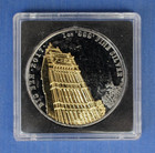 2017 1oz Silver Gilded Landmarks   2 Coin   Golden Enigma  In Case With Coa