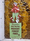 Vintage Smokey Bear Porcelain Sign Old Us Forest Service Prevent Forest Fires