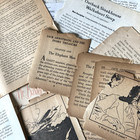 Vintage Antique Old Book   Ledger Pages Supply Lot Junk Journal Ephemera 20pcs