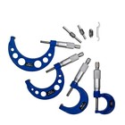 Hfs r  0-4 x0 0001 4pc Premium Outside Micrometer Set Solid Metal Frame Carbide