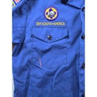 Boy Scouts Of America Uniform Shirt Youth Size 16 Blue Patches Bsa