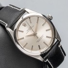 Rolex Stainless Steel Oyster Perpetual 1002 34mm Silver Dial On Strap 1966 Year