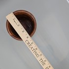 Primitive Wood Vtg Antique 6  H Mortar Turned Treen Country Cottage Farmhouse