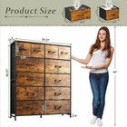 12-drawer Tall Dresser With Steel Frame   Wood Top