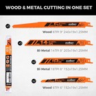 Horusdy 10-piece Reciprocating Saw Blades Set With Storage Case  6  8  Orange