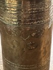 Large 13    Antique Brass Turkish Coffee Grinder Spice Mill  Punched Arabic Marked