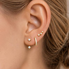 3 Pairs Dainty Small Earrings Set For Women Trendy  Birthstone Stud Huggie Hoop