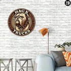 Vintage Mack Trucks Bulldog Emblem Tin Metal Signs Home D  cor Wall Art 8x8 