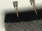 14k Solid Yellow Gold Jcm 2mm Round Clear Crystal Cz Stud Earrings W no Backs