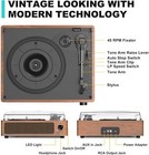 Vinyl Record Player With Speakers - Vintage Style Belt-driven Turntable Wireless