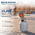 Heater Outdoor Portable Propane 15000btu Adjustable Single Tank Top Radiant