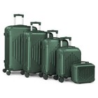 Luggage Sets 4 Piece Lightweight Rolling Travel Luggage Abs Suitcases W  Wheels