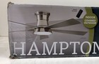Hampton Bay Hawkspur 52 In  Indoor outdoor Brushed Nickel Ceiling Fan New