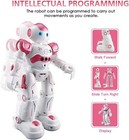 Rc Robot Toys  Gesture   Sensing Programmable Remote Control Smart Robot Pink Us