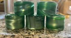 Rare Bakelite Napkin Rings Winter Green Swirl Set Of 5 Tested For Authenticity