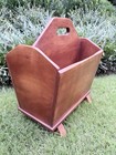 Cushman Colonial Creation Solid Maple Magazine Rack Basket Excellent