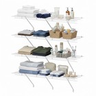 Haushof 4-packs 4ft X 16in Closet Shelves Wall Mounted White Metal Wire Shelving