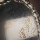 Vintage Antique Style German Silver Plate With Engraving From The 80 s  60 