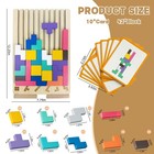 Wooden Stacking Puzzle Toy 3d Montessori Brain Teaser Game For Kids 4 To 6
