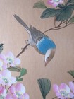 Vintage Chinese Painting On Silk - Good Condition Bird And Flowers Unframed  5