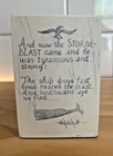 Vintage Comoys Inuit Nautical Faux Scrimshaw Trinket Box Polar Bear Seal Whale