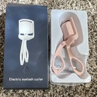Electric Heated Eyelash Curler Pink Plastic Portable Beauty Tool For Eyelashes