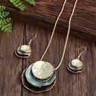 Bohemian Retro Jewelry Set Handcrafted Earrings Necklace Women Holiday Gift