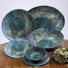 Radiance Teal Melamine 11  Dinner Plate  Large  Multicolor  Set Of 6