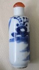 Antique Chinese Blue white Underglaze Porcelain Snuff Bottle
