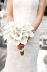 White Calla Lily 12pcs Artificial Flowers Bouquet Wedding Bride Shower Blessing 
