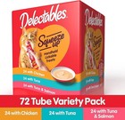 Delectables Squeeze Up Variety Packs Interactive Lickable Wet Cat Treats  72 Ct