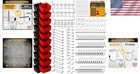 297 Piece Pegboard Hooks Kit  Peg Board Organizer Accessories With Bins For Orga