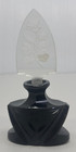 Vintage 1920s-40s Perfume Bottle Art Deco Style Dark Glass Czechoslovakia