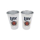 Dallas Cowboys Miller Lite Aluminum 12oz Tumblers  set Of 2 