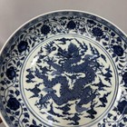 M Beautiful Chinese Ming Dynasty Blue And White Porcelain Plate