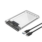 2 5  External Hard Drive Enclosure  Sata To Usb 3 1 Tool-free Clear For 2 5 