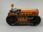 Vtg 1940 Marx Tin Litho Tractor W  Driver Vintage Wind Up Toy Car - Nonworking