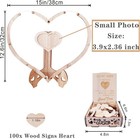 Heart Wedding Guest Book Alternative Wood Guest Book Wedding Reception W  100pcs
