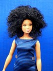 Barbie Doll Wig Size 4 Tibetan Lamb Mohair Ooak Custom  120 Afro Fluffy  Black